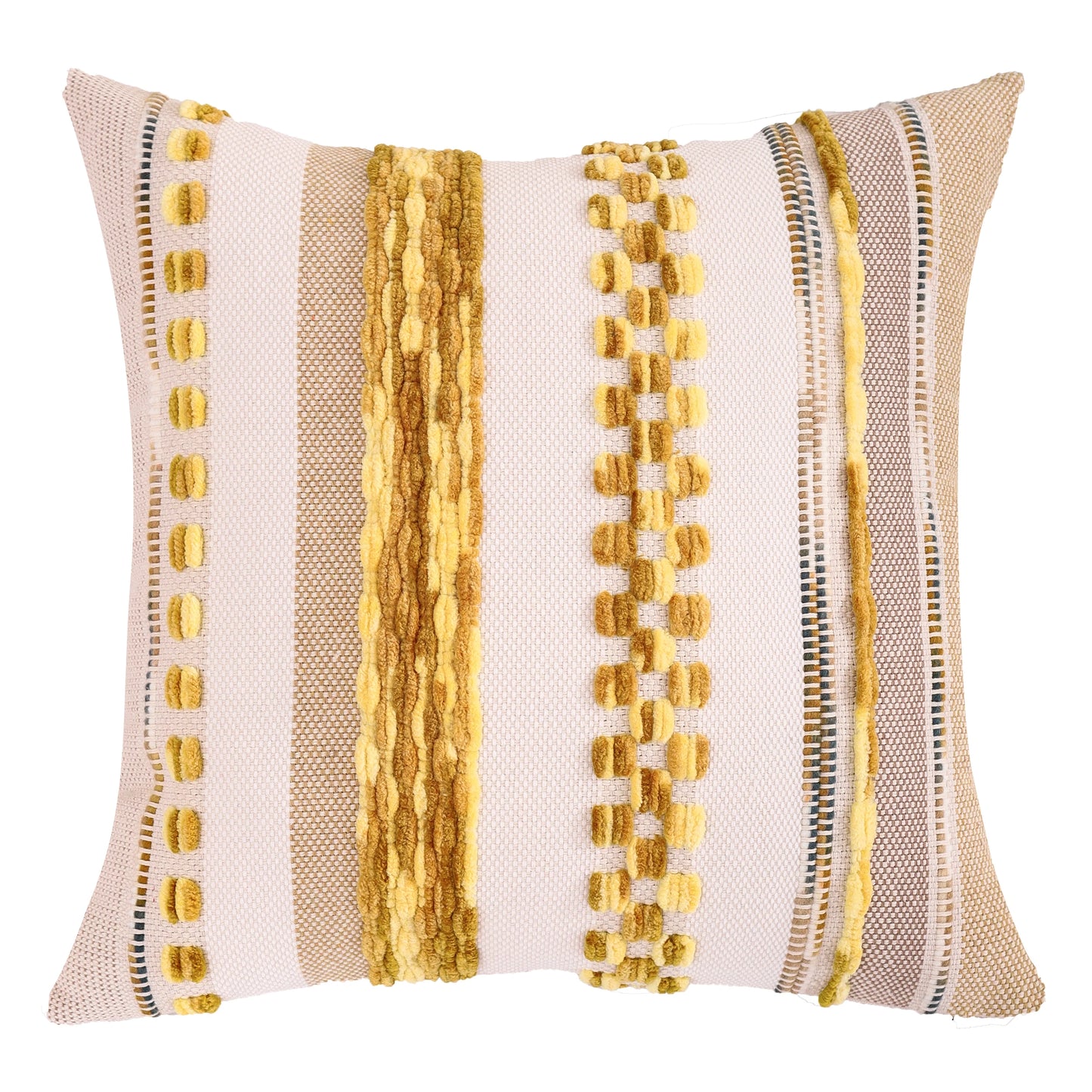 1 Pc Boho Throw Pillow Covers 18x18 Inch Striped Cousion Cover Decorative Chenille Pillowcases Square Cushion Covers