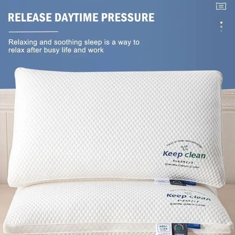 Breathable Knitted Cotton Pillow for Adults Hotel Home Use Non Collapsing Hypoallergenic White Rectangular Durable Pillow Core