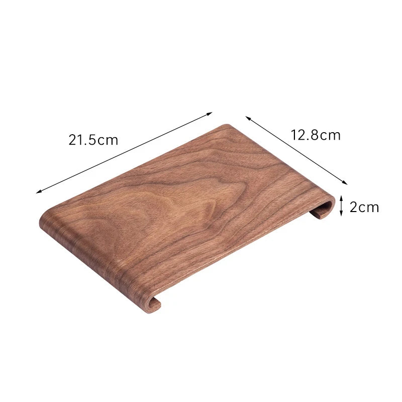 Walnut Tea Cup Tray Wooden Soap Scented Candle Storage Holder Houseold Groggery Desktop Dessert Storage Box Decorative Plate