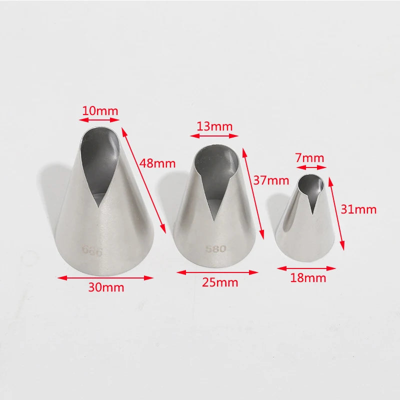 BCMJHWT 1/3pcs Icing Piping Nozzles For Cakes Decorating Tools Dumpling Pastry Cream Decoration Tips tort кондитерские товары