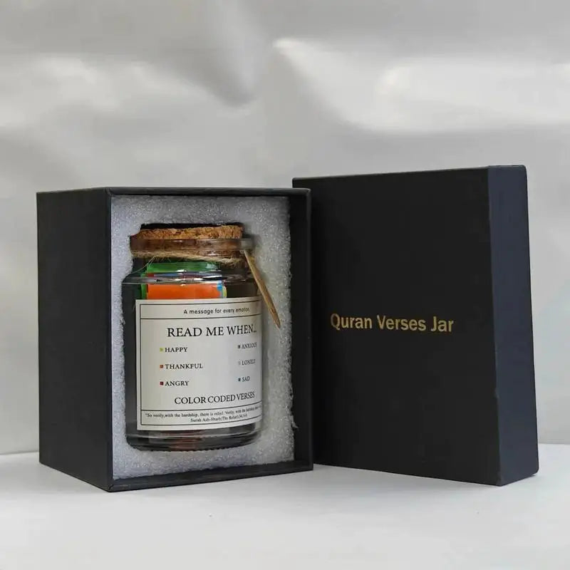 Quran Verse Jar Expresses Emotions And Feelings Glass Prayer Jar With Colored Quran Verses Muslim Prayer Jar Gifts Box