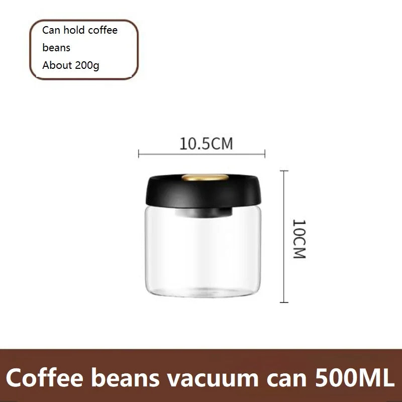 New Bean Coffee Storage Container Vacuum Seal Container Coffee Bean Storage Sealed Container KFSN01