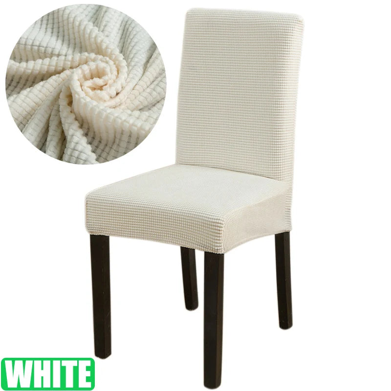 Jacquard Chair Cover for Dining Room Stretch Jacquard Dining Chair Cover Slipcover Elastic Spandex Kitchen Chair Cover