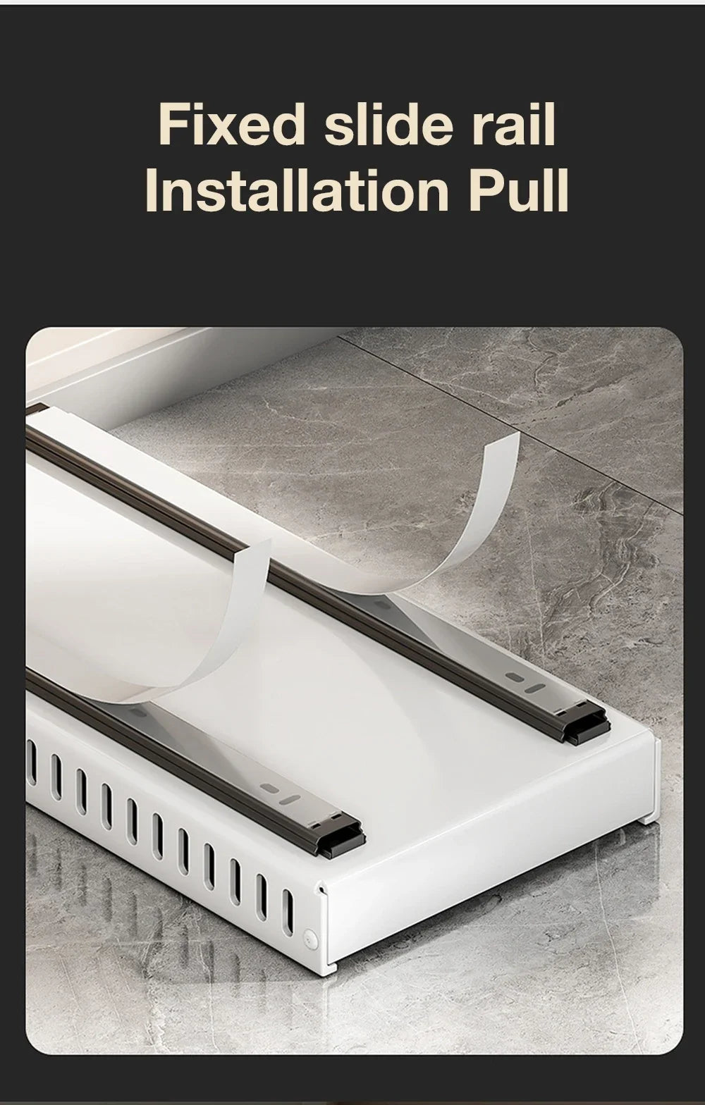 Kitchen Pots and Pans Organizer Under Cabinet Sliding Drawer Pot Lid Organizer Pull Out Cabinet Storage Tray with 8 Dividers