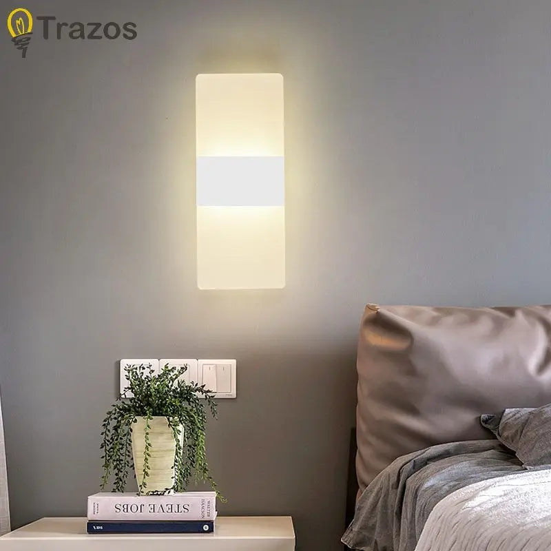 Living Room Wall Lamp Acrylic LED Modern Simple Hotel Bedroom Background Corridor Staircase Entrance Light Luxury Bedside