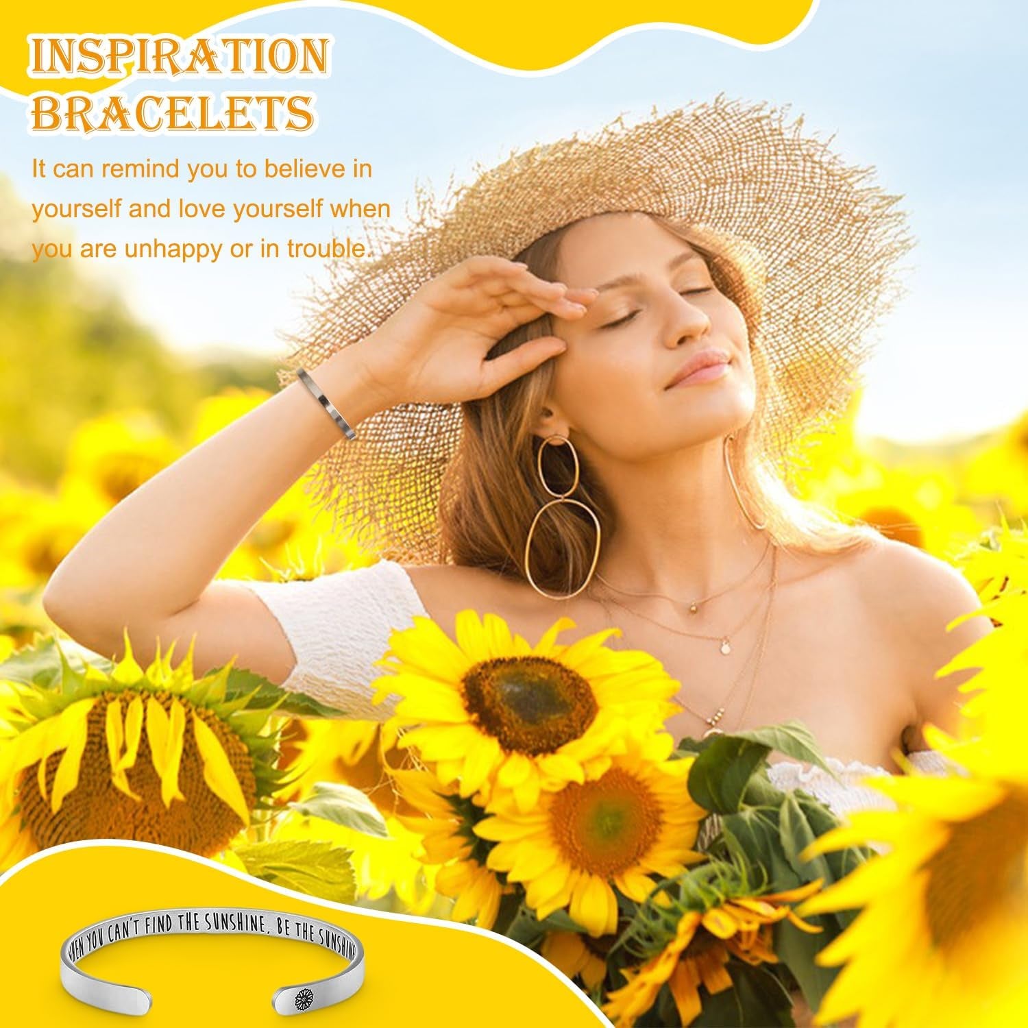 Sending Sunshine Gift, Get Well Soon Gifts Basket for Women, 10 Pcs Sunflower Gifts Care Pacakge Gifts Box Thinking of You Gift for Women with Inspirational Blanket Candle for Mom, Sister, Her