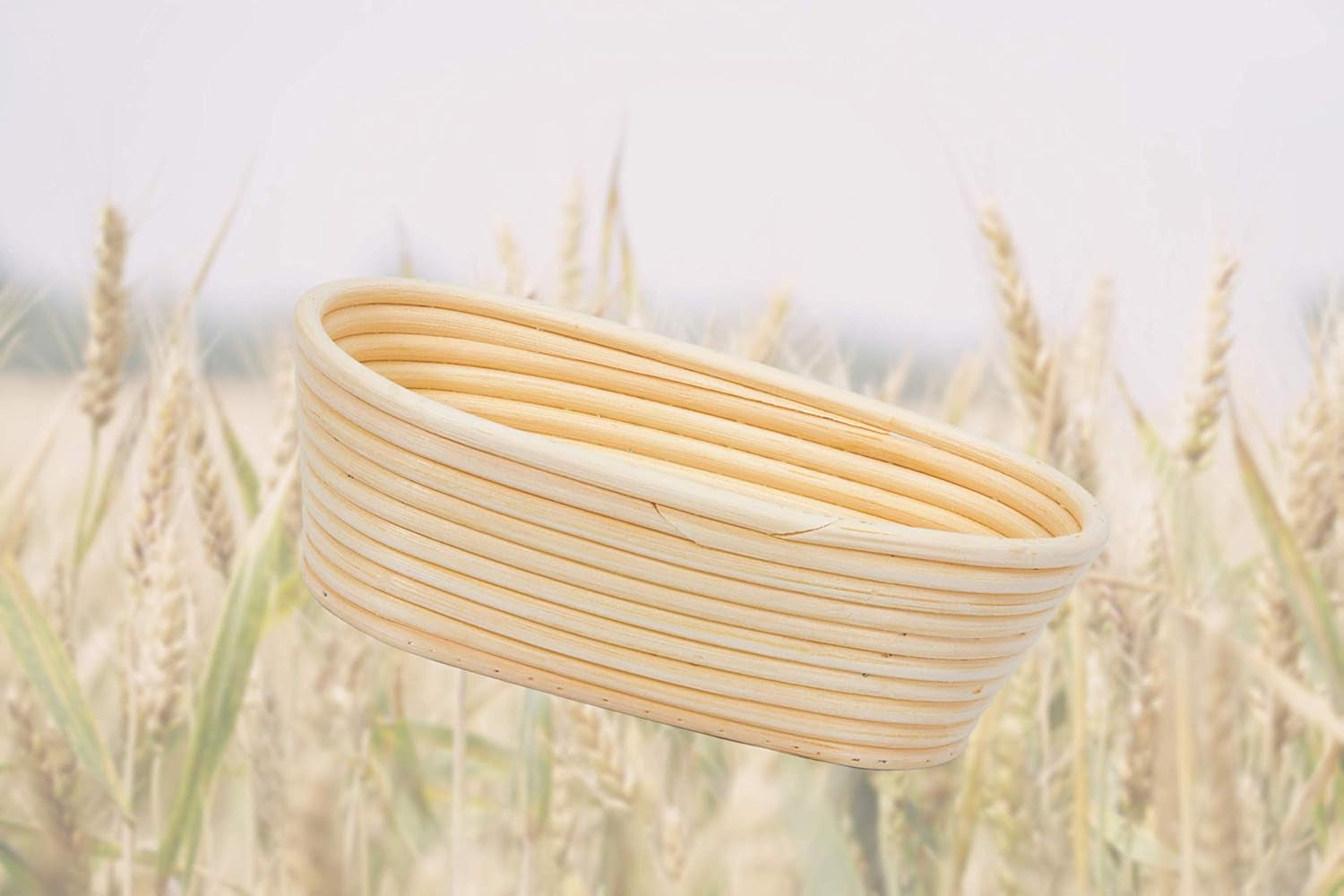 Bread Banneton Basket -10 Inch Basket Sourdough - Oval Handmade Bread Proofing Basket Set -Bread Proof Basket with Stencils for Professional & Home Bakers - Ideal Gift for Birthday