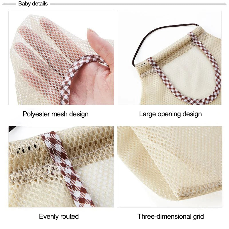 Hanging Meh Bag Reusable Storage Pocket Kitchen Potato Garlic Onion Ginger Vegetable Breathable Sorting Bag Kitchen Organiser.