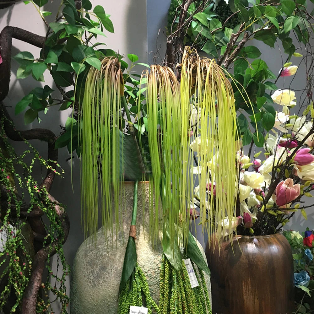 Artificial Plastic Grass Leaves Simulation Fake Plants Wall Hanging Home Decoration Plantas Artificiales Home Accessories