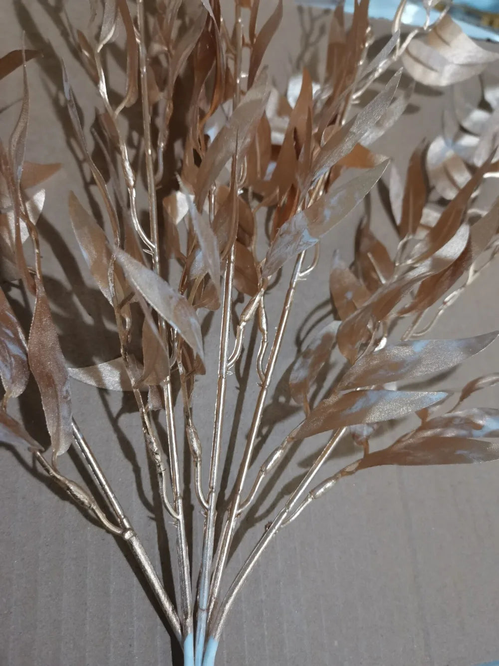 YO CHO Artificial White Flower Plant Wedding Bouquet Decoration Silk Flower Home Vase Decor Willow Leaf Green Grass Fake Flowers
