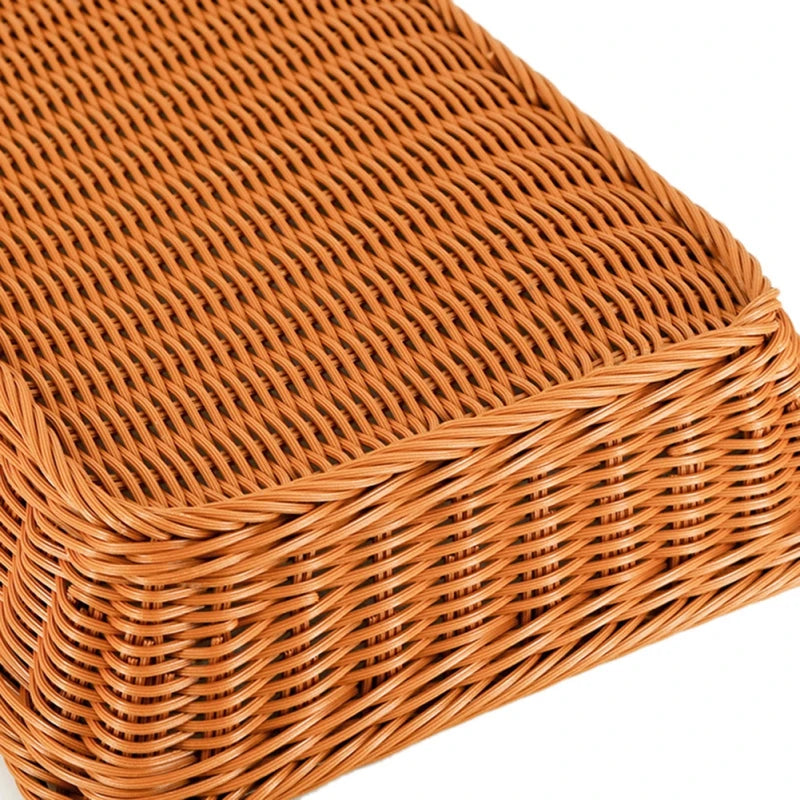 Nordic Hand-woven Storage Basket Wicker Rattan Fruit Basket Plant Food Bread Sundries Container Basket for Kitchen Organizer