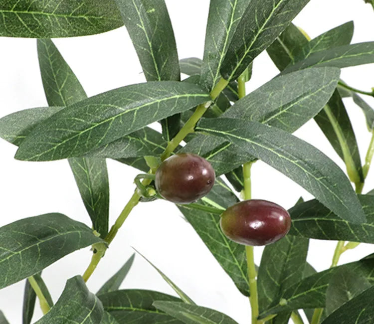130cm Artificial Branch Olive Leaf Olive Fruit Olive Branch for Floral   Bouquets Wedding Holiday Greenery Decor