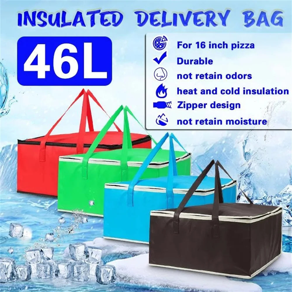 Waterproof Insulated Bag Cooler Folding Picnic Basket Ice Pack Drink Box Thermal Lunch Bag Portable Food Delivery Bag Pizza Bag