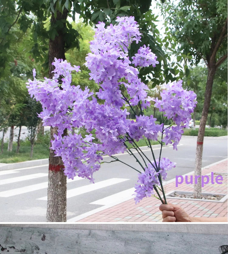 Artificial Lilac Flower Arrangement Fake Plant Wedding Road Lead Flower DIY Home Hotel Christmas Party Decorations