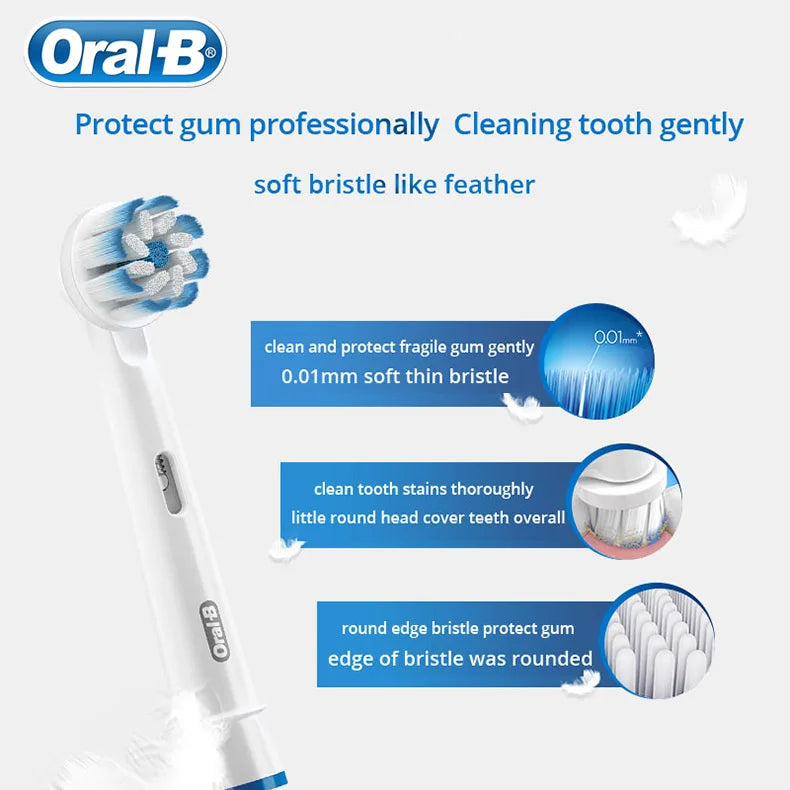 Original Oral B Replacement Brush Heads for Oral-B Rotating Electric Toothbrush Genuine Teeth Whitening Soft Bristle Refills
