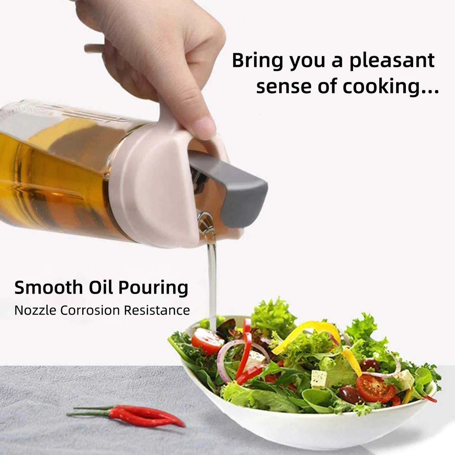 Obelix Olive Oil Dispenser Bottle Auto Flip Condiment Container Automatic Cap And Leakproof Vinegar Glass Cruet Kitchen Tools