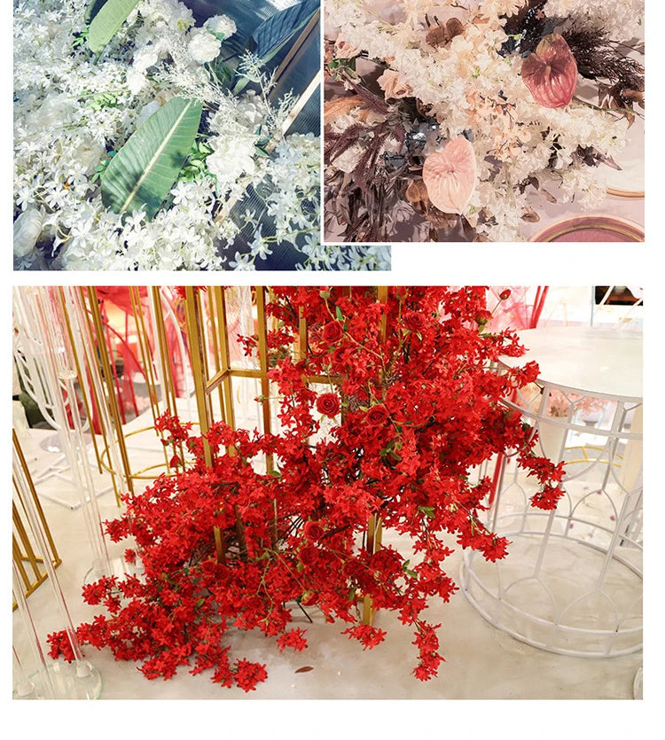 Artificial Lilac Flower Arrangement Fake Plant Wedding Road Lead Flower DIY Home Hotel Christmas Party Decorations