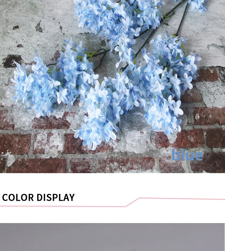 Artificial Lilac Flower Arrangement Fake Plant Wedding Road Lead Flower DIY Home Hotel Christmas Party Decorations