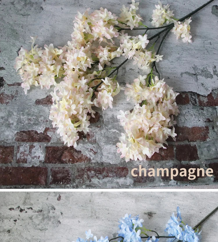 Artificial Lilac Flower Arrangement Fake Plant Wedding Road Lead Flower DIY Home Hotel Christmas Party Decorations