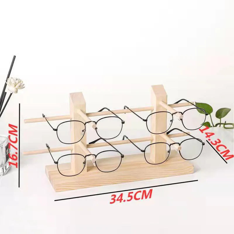 Wood Sunglass Display Stands Jewelry 2~6 Layers Multi Eyeglasses Show Rack Shelf Storage Organizer Holder Jewelry Display Rack