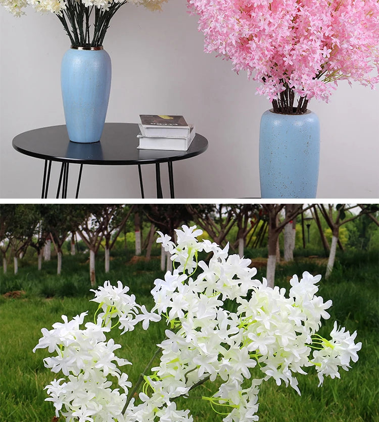 Artificial Lilac Flower Arrangement Fake Plant Wedding Road Lead Flower DIY Home Hotel Christmas Party Decorations