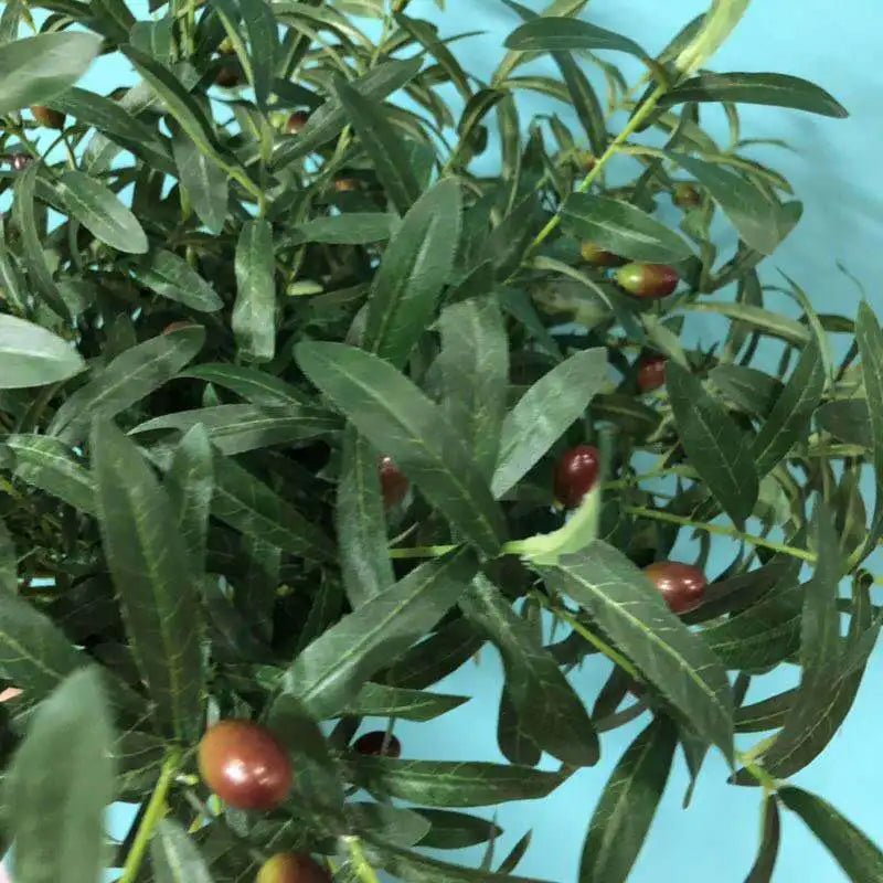 130cm Artificial Branch Olive Leaf Olive Fruit Olive Branch for Floral   Bouquets Wedding Holiday Greenery Decor
