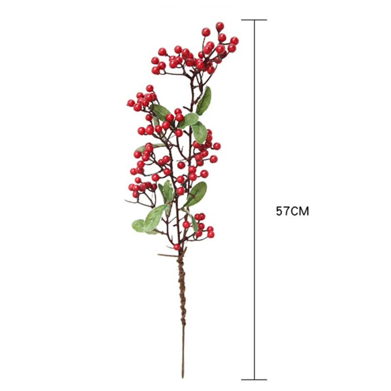 Artificial Flower Bunch Wedding Party Table Decoration Dry Flowers Bouquet Home DIY Christmas Berry Fake Flowers