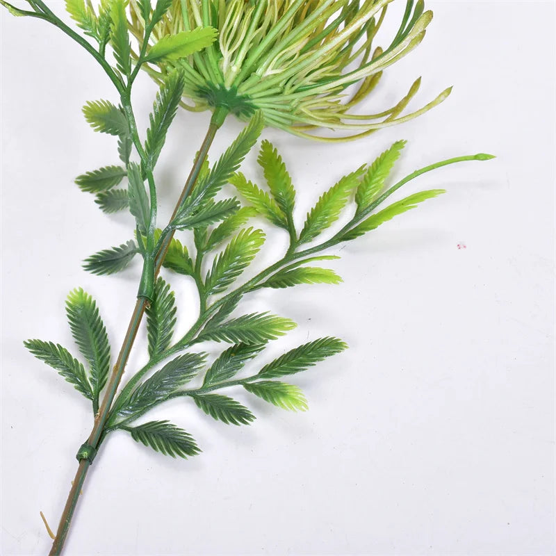 2 Fork Daisy Artificial Flowers Short Branch Crab Claw Pincushion Real Touch Flower Wedding Garland Vase Decoration Fake Plant