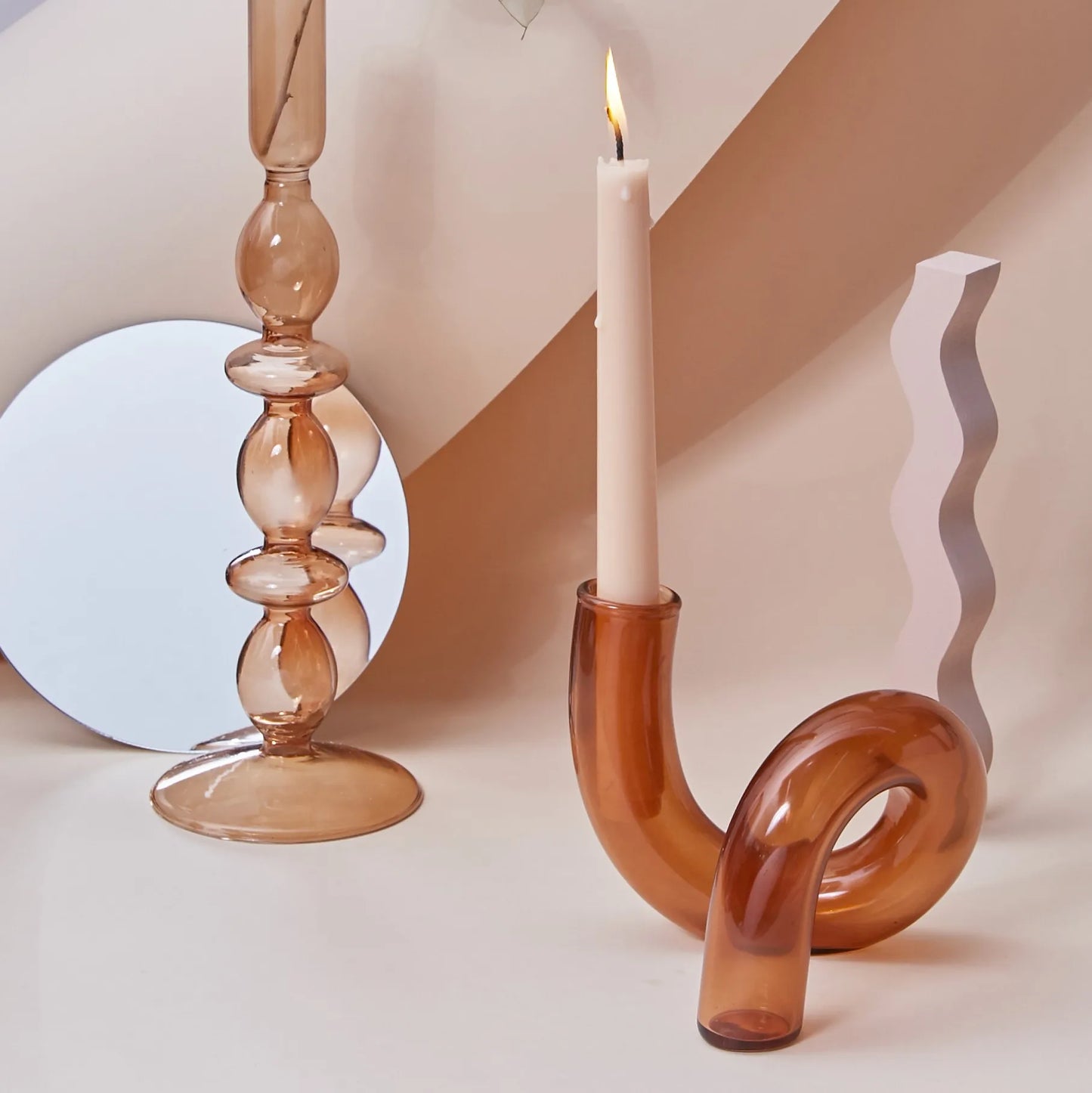 Glass Vases Clear Flower Vase Candle Holders Wedding Centerpieces Home Decoration Table Centerpieces Candlestick Holder