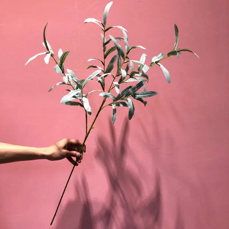130cm Artificial Branch Olive Leaf Olive Fruit Olive Branch for Floral   Bouquets Wedding Holiday Greenery Decor