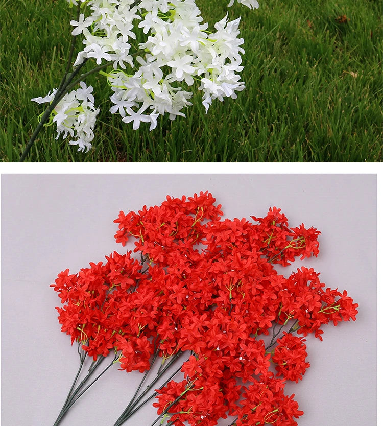 Artificial Lilac Flower Arrangement Fake Plant Wedding Road Lead Flower DIY Home Hotel Christmas Party Decorations