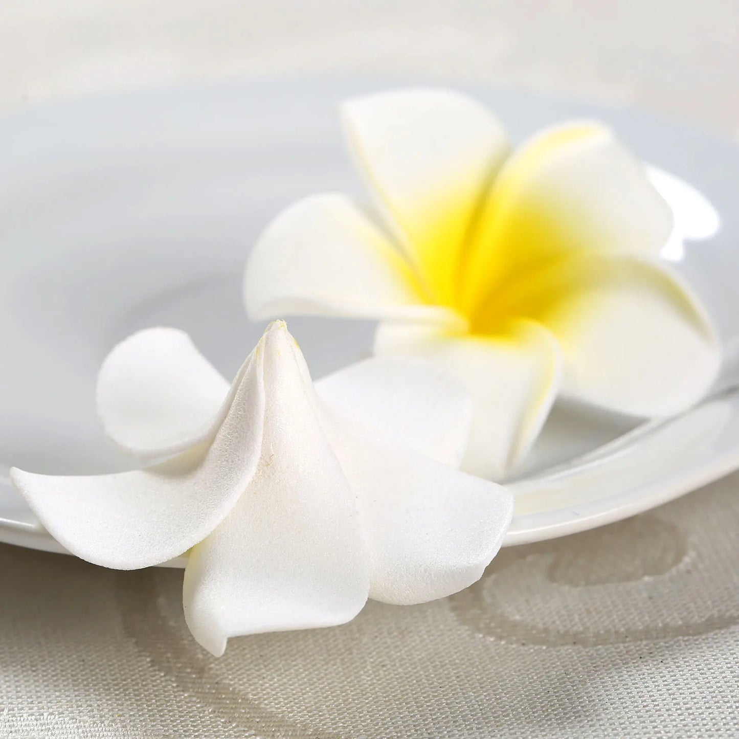 10Pcs Fake Foam Frangipani Flowers Artifical Plumeria Rubra for DIY Craft Wedding Party Hairpin Hats Headwear Home Decoration