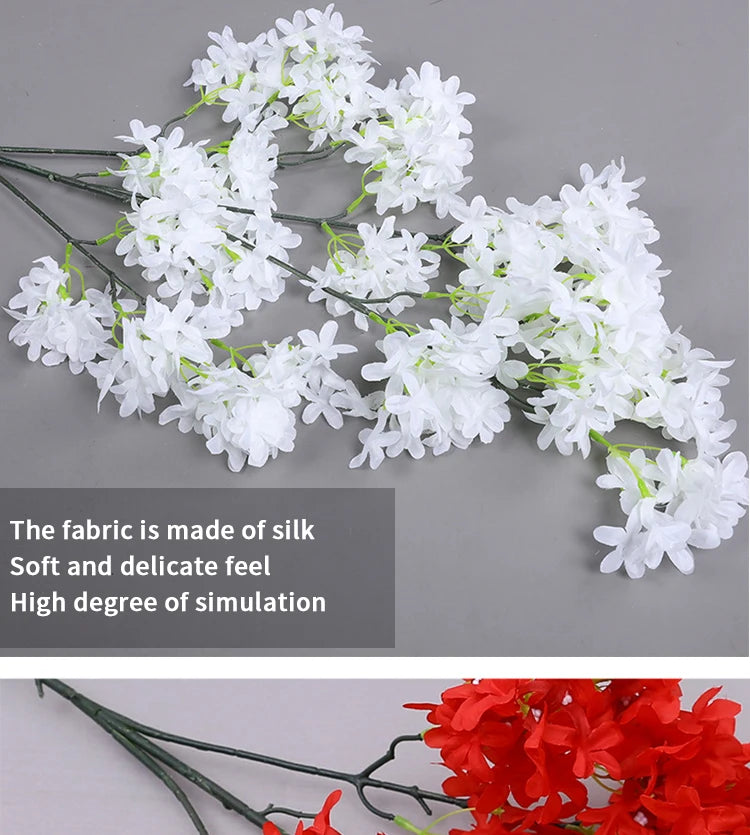Artificial Lilac Flower Arrangement Fake Plant Wedding Road Lead Flower DIY Home Hotel Christmas Party Decorations