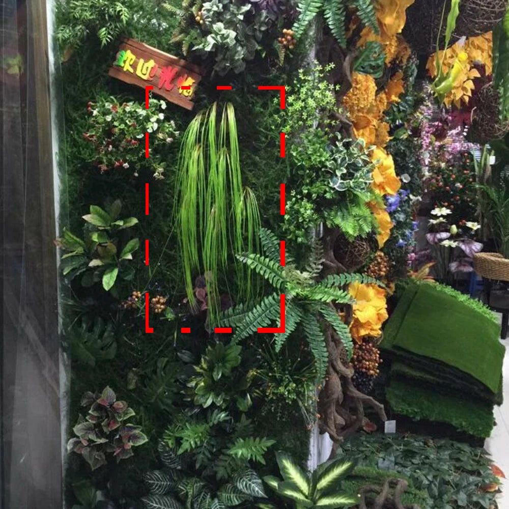 Artificial Plastic Grass Leaves Simulation Fake Plants Wall Hanging Home Decoration Plantas Artificiales Home Accessories