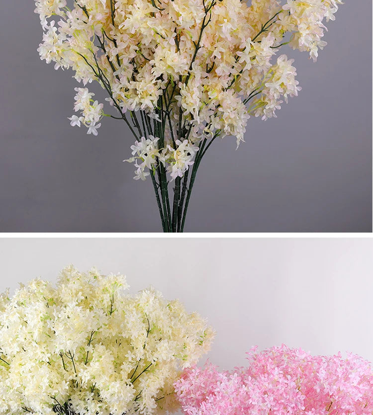 Artificial Lilac Flower Arrangement Fake Plant Wedding Road Lead Flower DIY Home Hotel Christmas Party Decorations