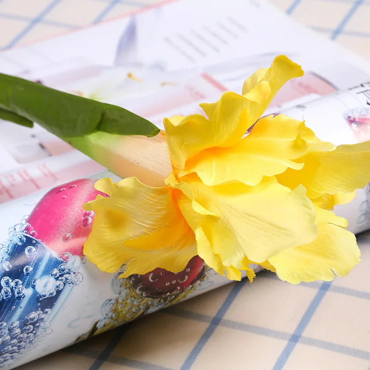 Artificial Iris Flower Branch Spring Wedding Decor Home Table Decoration Flores Silk Fake Flower Party Supplies