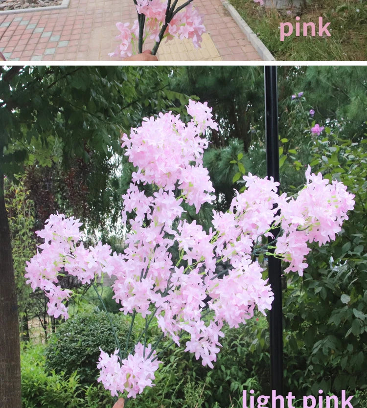 Artificial Lilac Flower Arrangement Fake Plant Wedding Road Lead Flower DIY Home Hotel Christmas Party Decorations