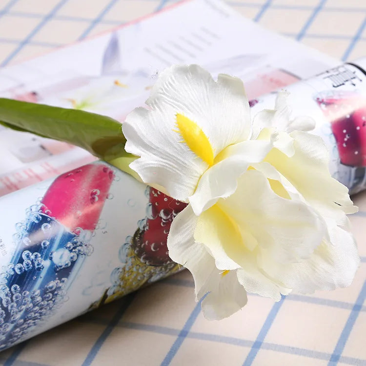 Artificial Iris Flower Branch Spring Wedding Decor Home Table Decoration Flores Silk Fake Flower Party Supplies