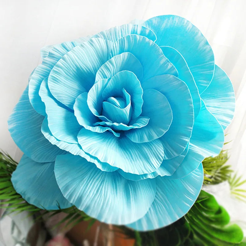 Artificial Foam Large Rose Fake Flower Head Wedding Background Large Flower Wall DIY Decoration Home Decoration