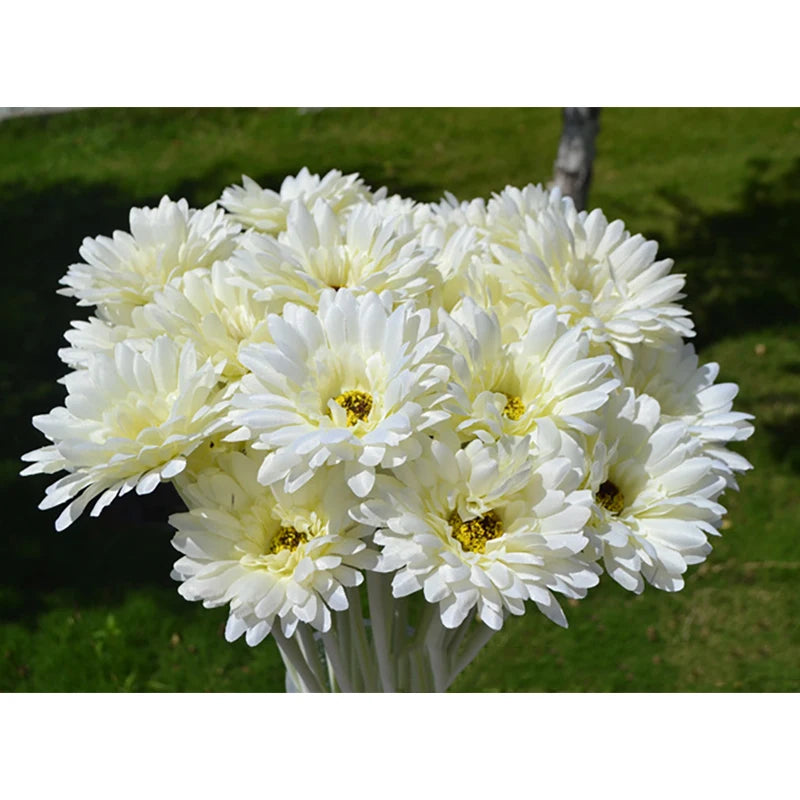2/5pcs Artificial Flower 10cm Silk African Daisy Coreopsis Gerbera Fake Flower Decor for Home Wedding Luxury Home Decoration