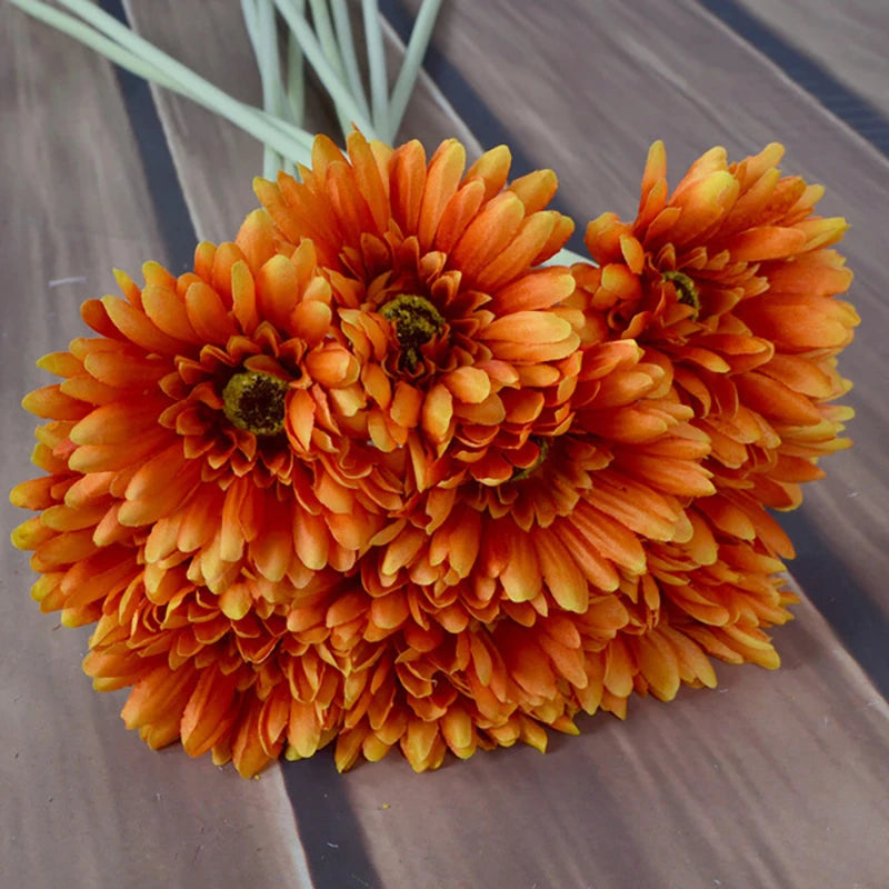 2/5pcs Artificial Flower 10cm Silk African Daisy Coreopsis Gerbera Fake Flower Decor for Home Wedding Luxury Home Decoration