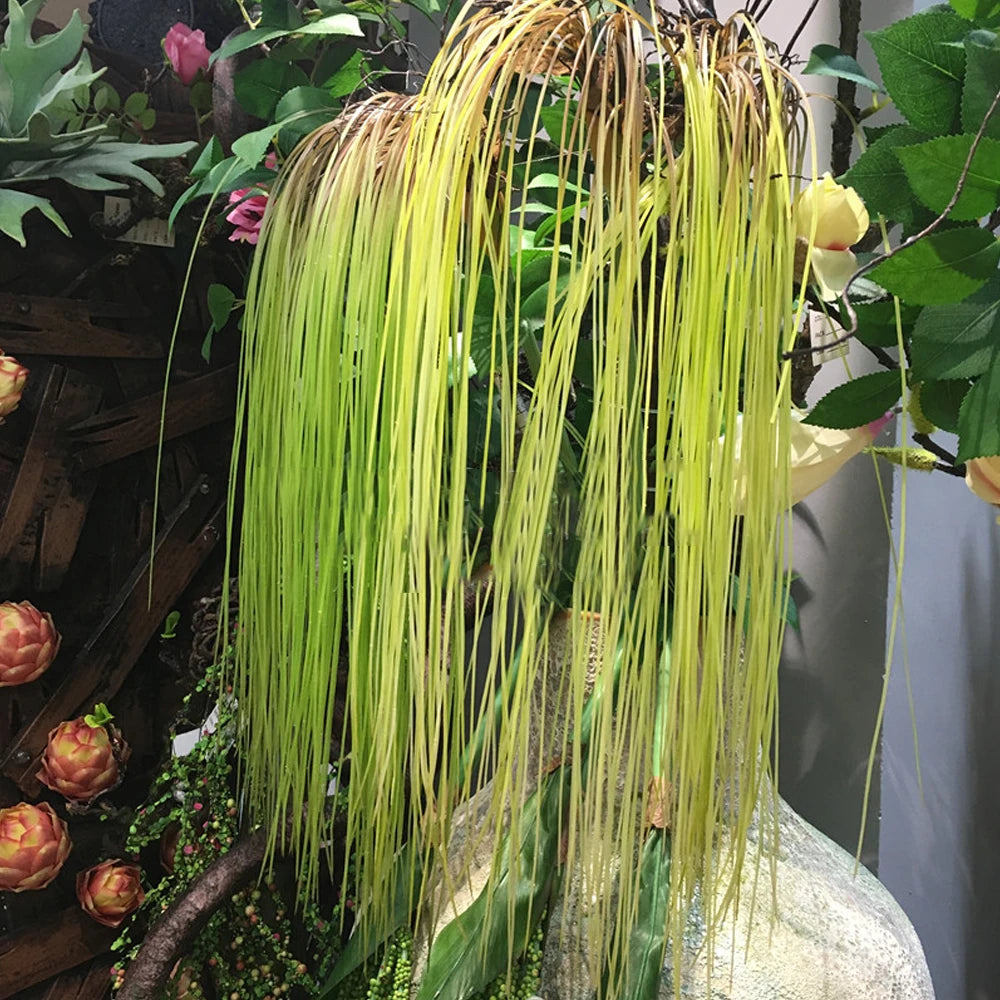 Artificial Plastic Grass Leaves Simulation Fake Plants Wall Hanging Home Decoration Plantas Artificiales Home Accessories
