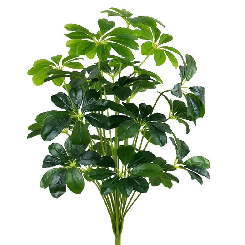 75cm 24 Forks Large Artificial Tropical Plant Fake Banyan Tree Branch plastic Green Monstera Leaves for Home Garden Decoration