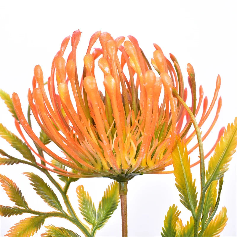 2 Fork Daisy Artificial Flowers Short Branch Crab Claw Pincushion Real Touch Flower Wedding Garland Vase Decoration Fake Plant
