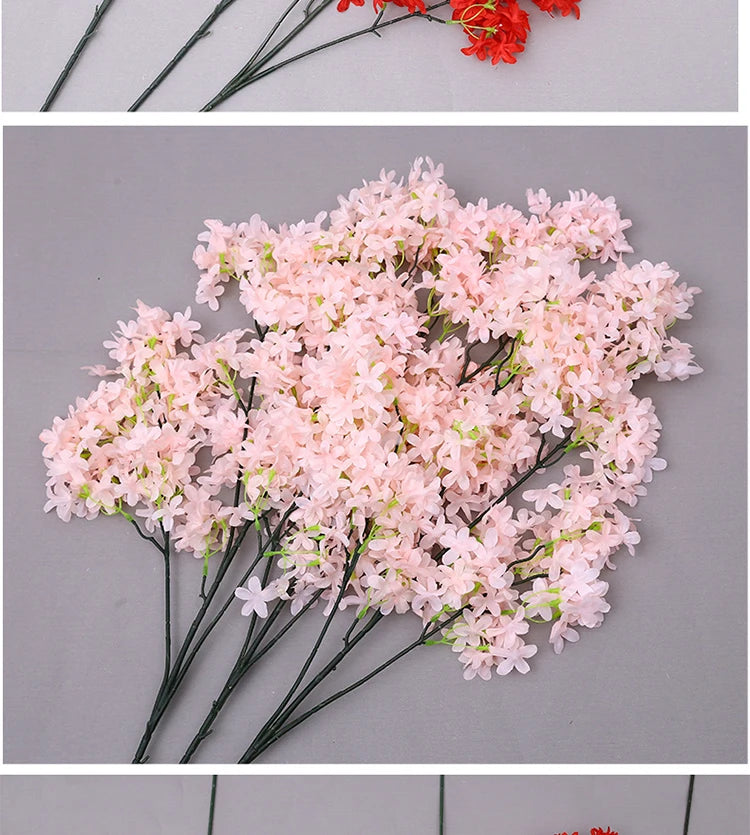 Artificial Lilac Flower Arrangement Fake Plant Wedding Road Lead Flower DIY Home Hotel Christmas Party Decorations