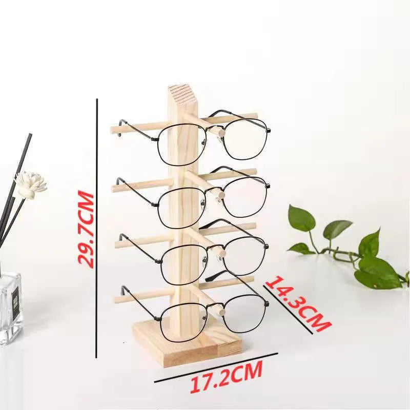 Wood Sunglass Display Stands Jewelry 2~6 Layers Multi Eyeglasses Show Rack Shelf Storage Organizer Holder Jewelry Display Rack