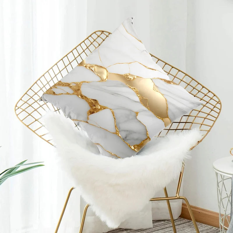 45x45cm Marble Pattern Cushion Cover Decorative Pillow Cover Sofa Cushion Pillow Cases Home Decoration 2024 Decor Pillowcase