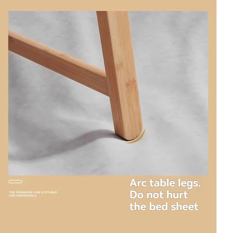 Bamboo breakfast table, bedroom, foldable computer desk, bed, lazy laptop, tablet table, children's study desk
