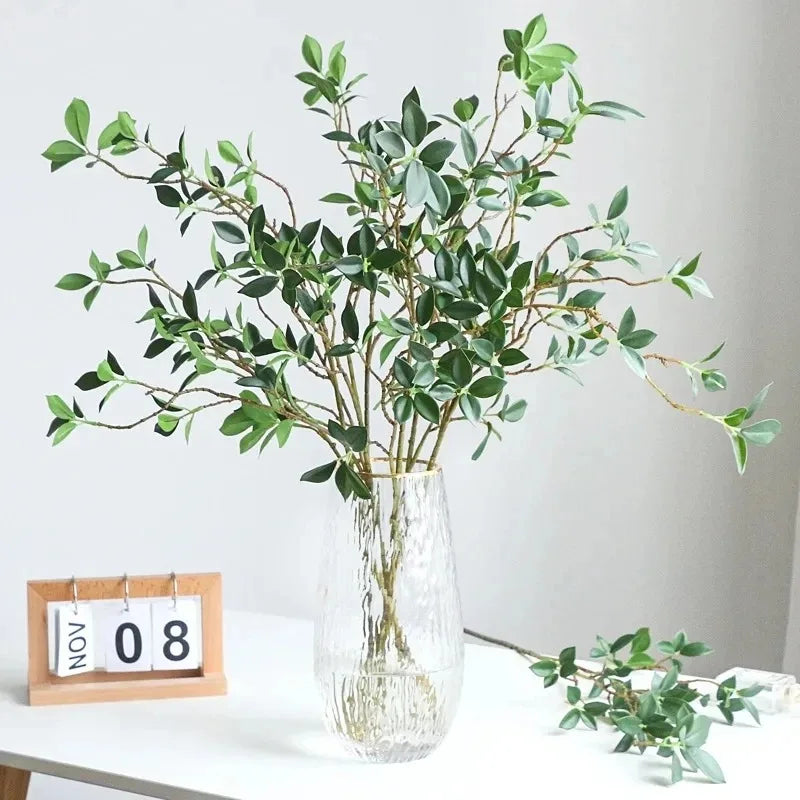 1PC Artificial Tenuifolia Ficus Tree Branch Fake Leaves Flower Home Decor Long Branch Table Home Wedding DIY Decoration Plants
