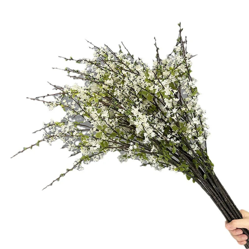 90CM Artificial Green Plant Home Dining Table Decoration Flower Branch Arrangement Accessories Snow Willow Branches